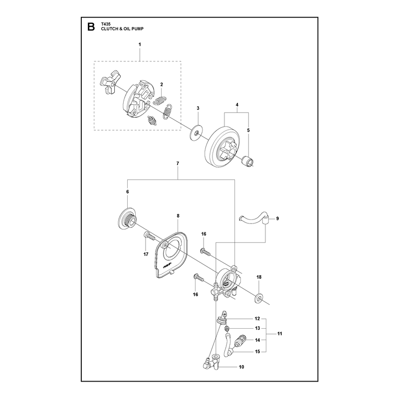 CLUTCH AND OIL PUMP
