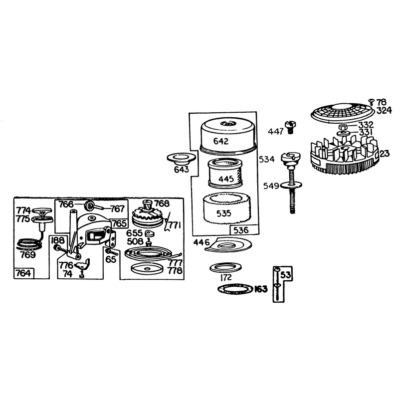 Engine Briggs and Stratton Model No 110908-1204-01