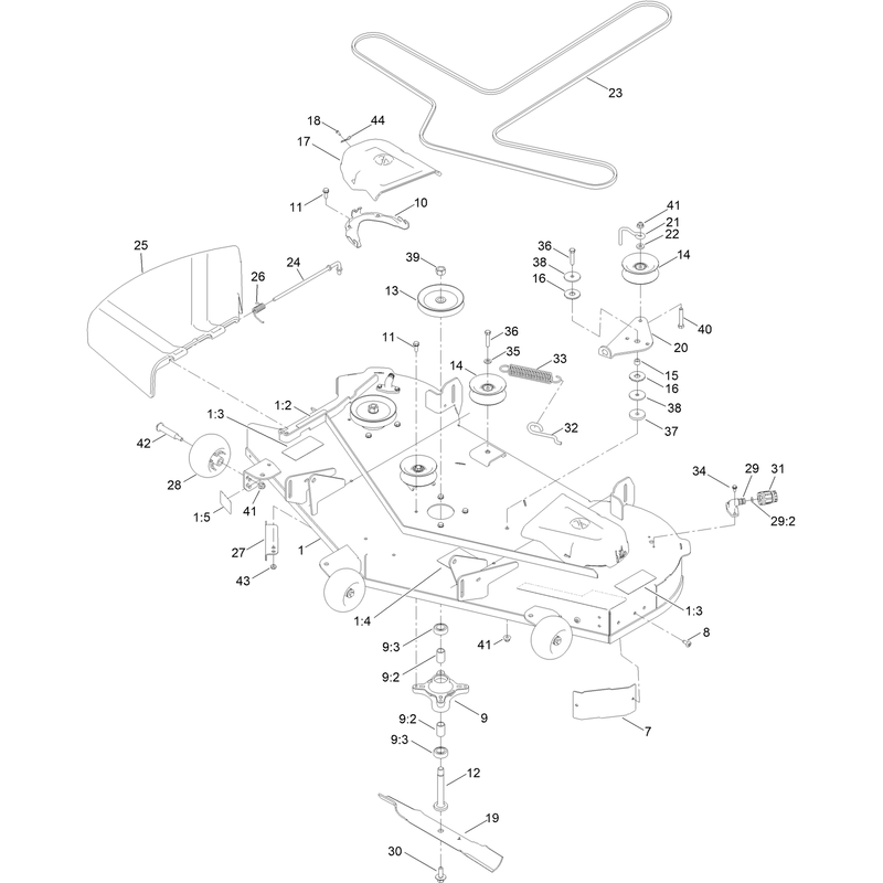 54in Deck and Decal Assembly