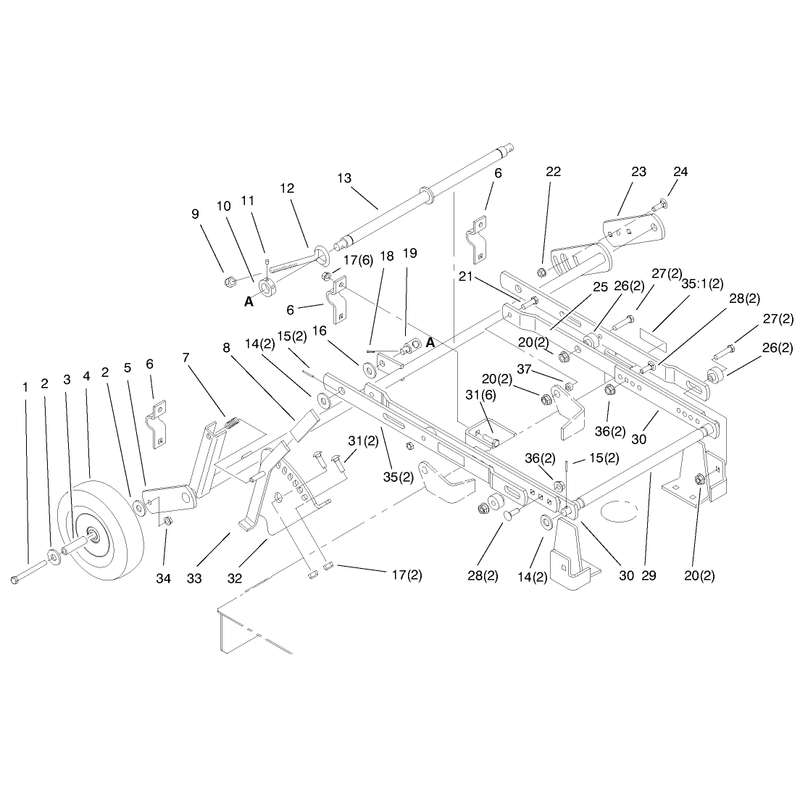 Deck Suspension Assembly