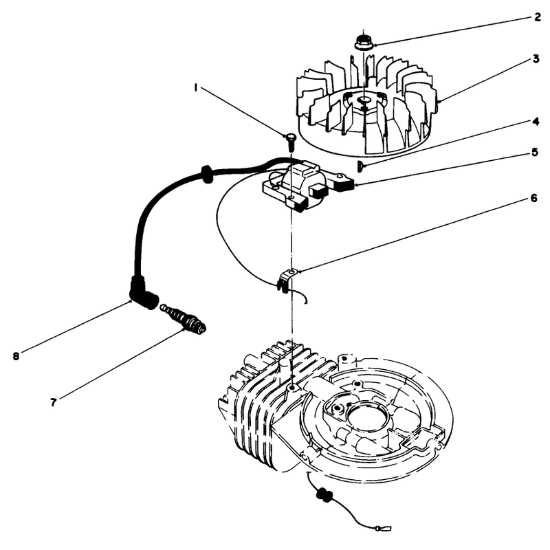 Flywheel & Magneto Assembly (engine Model No. 47pk9-2)