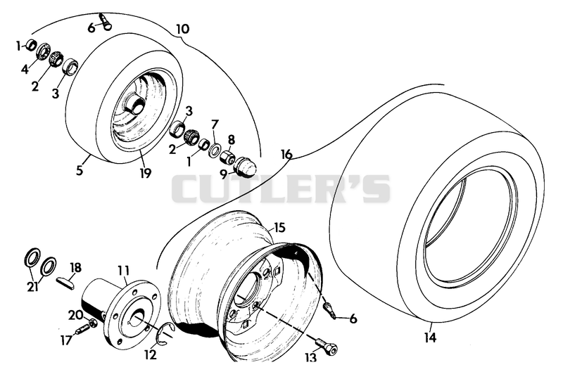 FRONT AND REAR WHEELS
