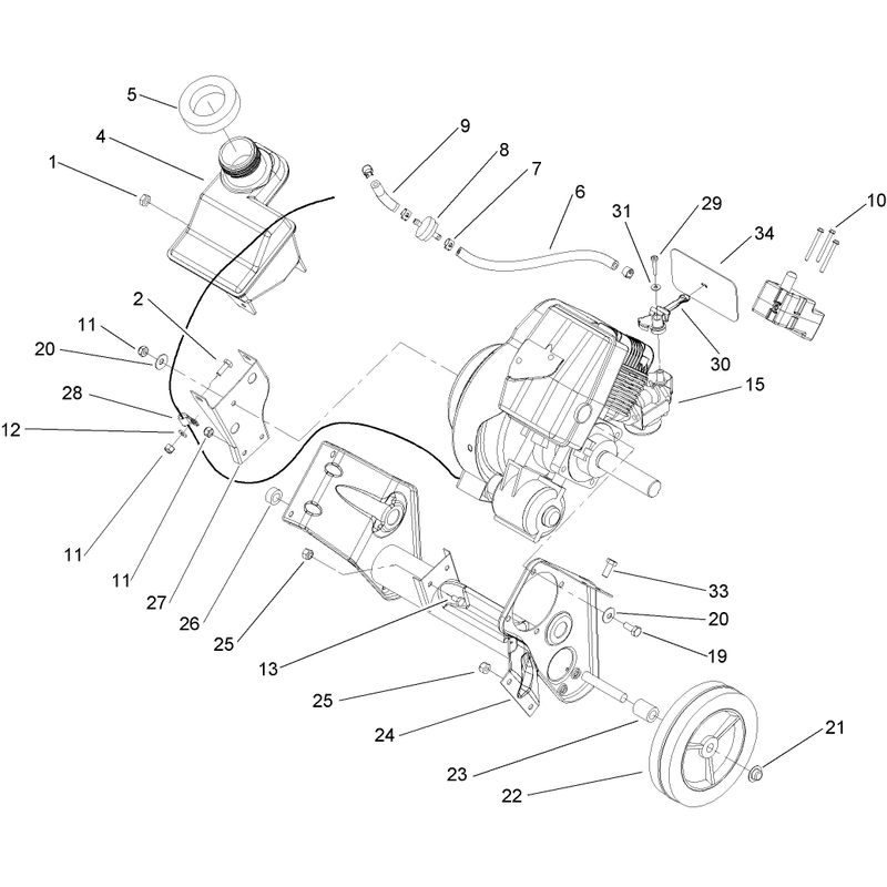 Engine and Frame Assembly