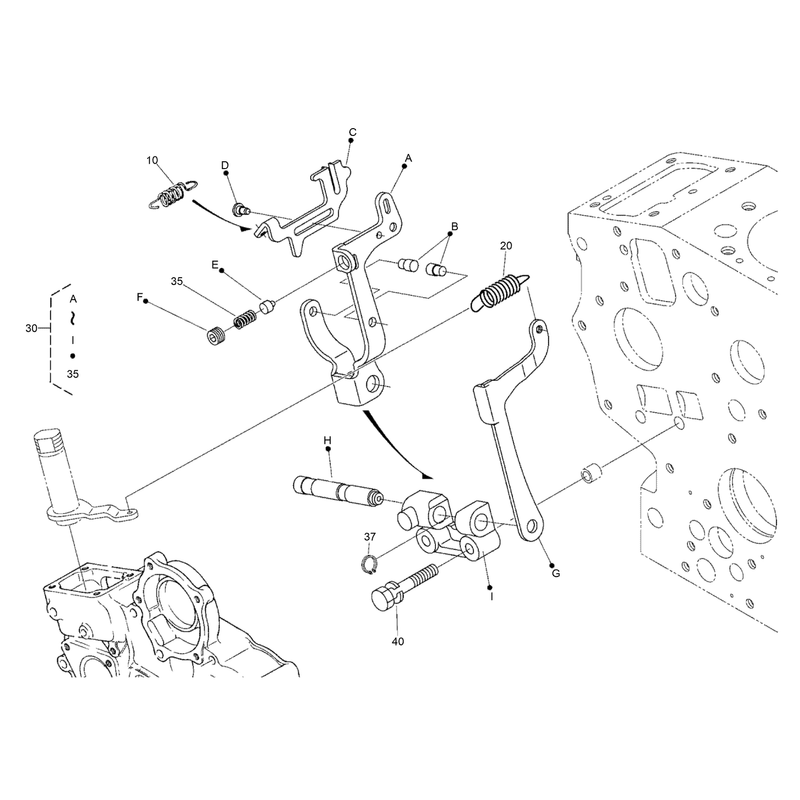 Governor Fork Lever Assembly