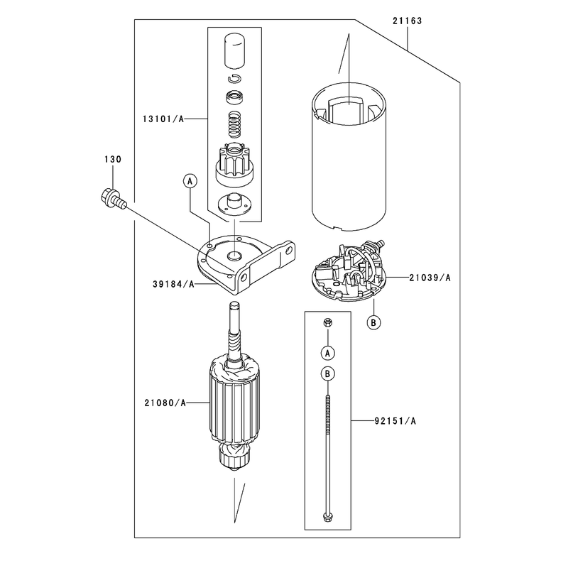 Starter Assembly Kawasaki FH500V-ES10