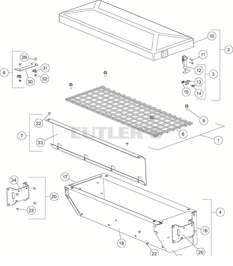 Hopper and Frame Assembly