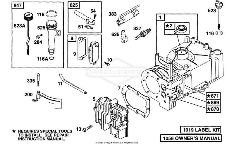 Cylinder, Head, Oil Fill