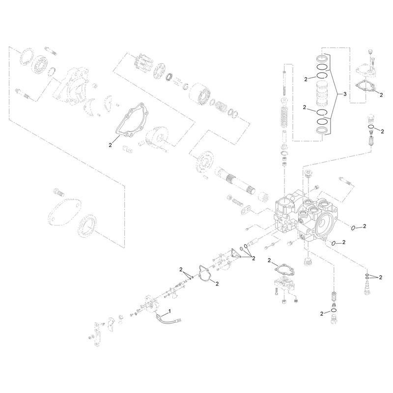Rear Pump Assembly Tandem Pump No. AU125034