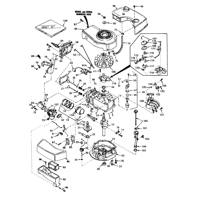 Engine Tecumseh Model No Tnt 100-10063d
