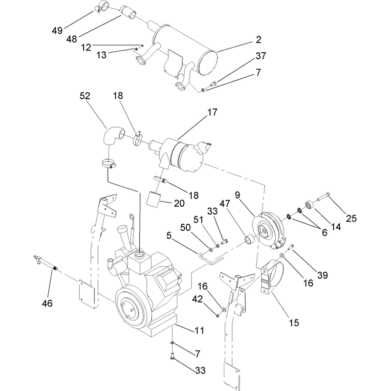 Engine and Clutch Assembly