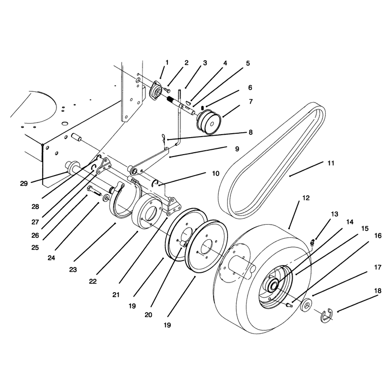 Axle Brake and Wheel Drive and Belts