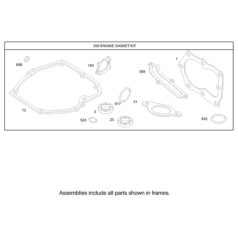Gasket Assembly Briggs and Stratton Model 12H802-1720-B1