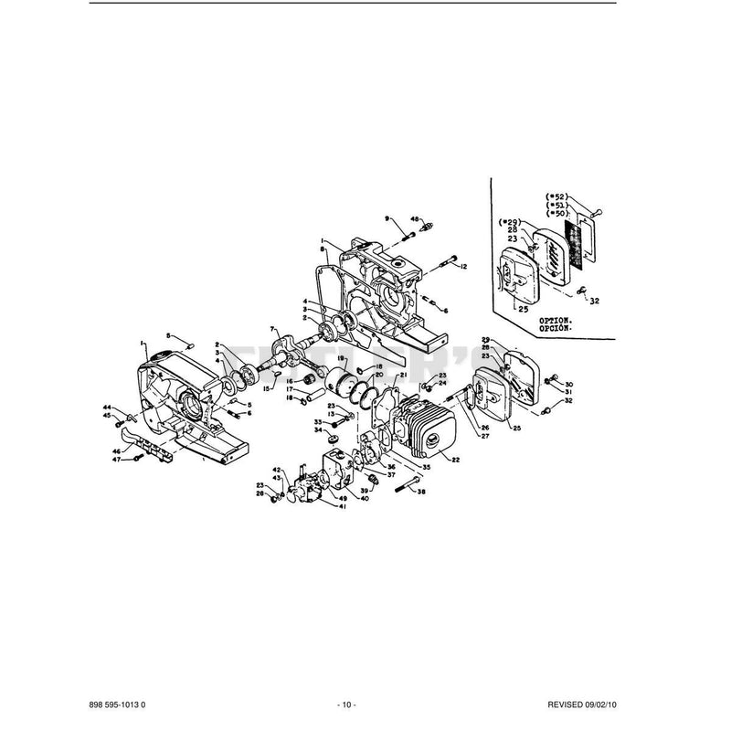 Engine, Intake, Exhaust, Crankcase