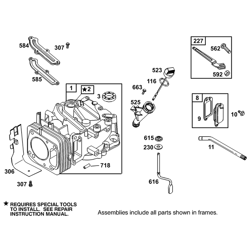 Cylinder Assembly Engine GTS 200
