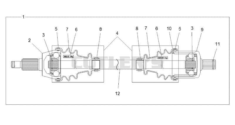 Drive Train, Front Half Shaft