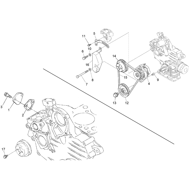 Alternator Pulley and Fuel Pump Cover Assembly