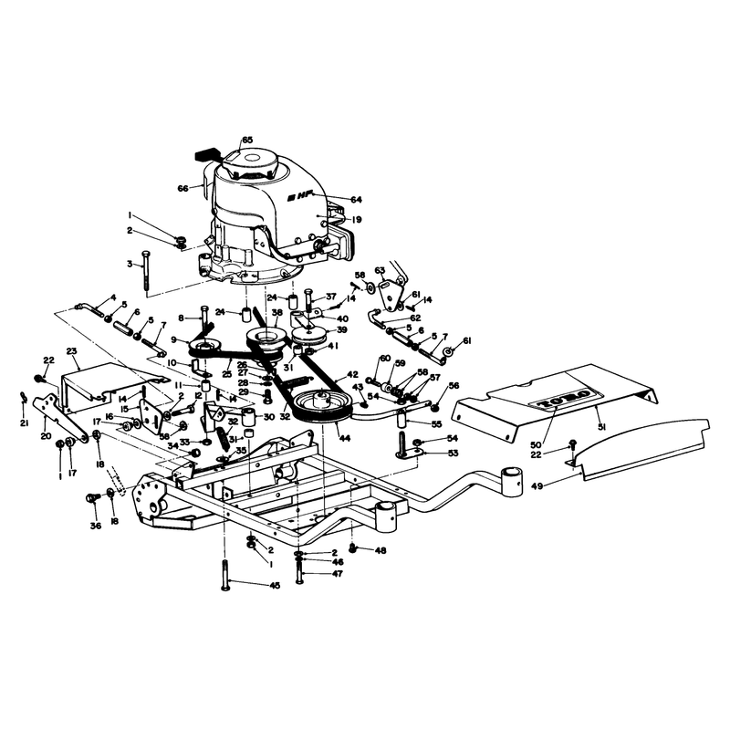 Engine and Frame Assembly