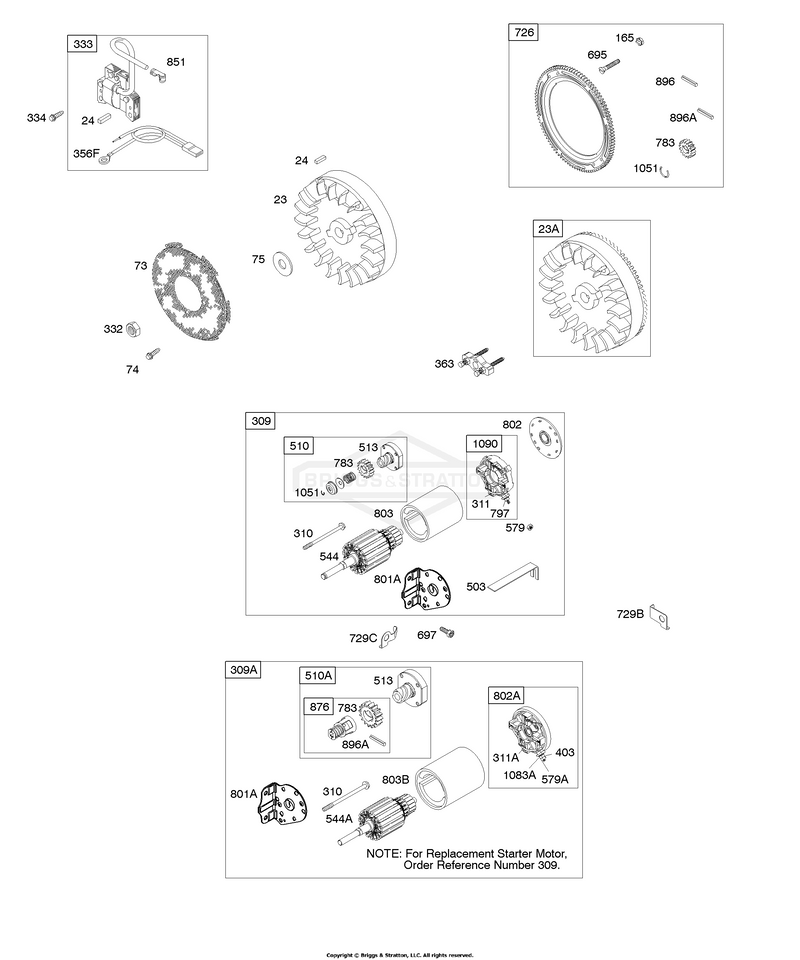 Electric Starter, Flywheel, Ignition