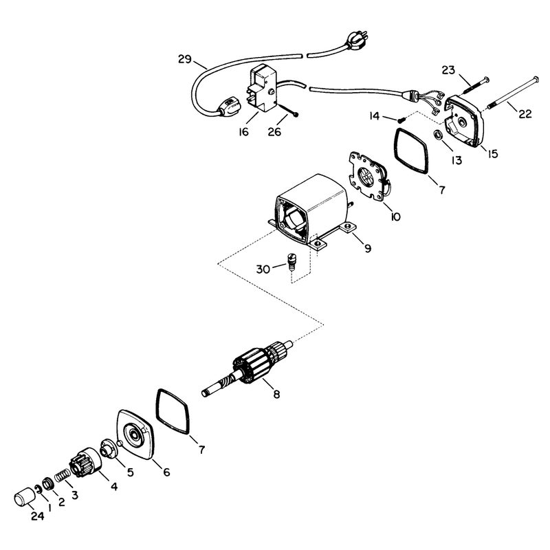 Electric Starter Motor Kit No. 38-7590 (optional)