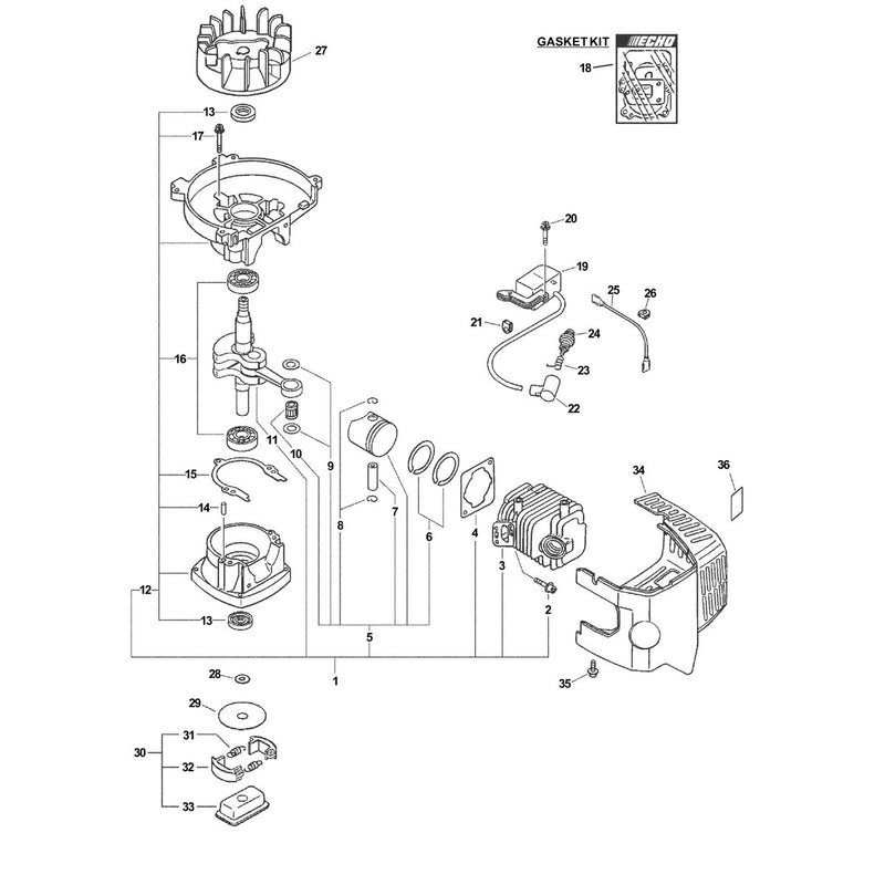 Engine, Short Block, Ignition, Cylinder Cover