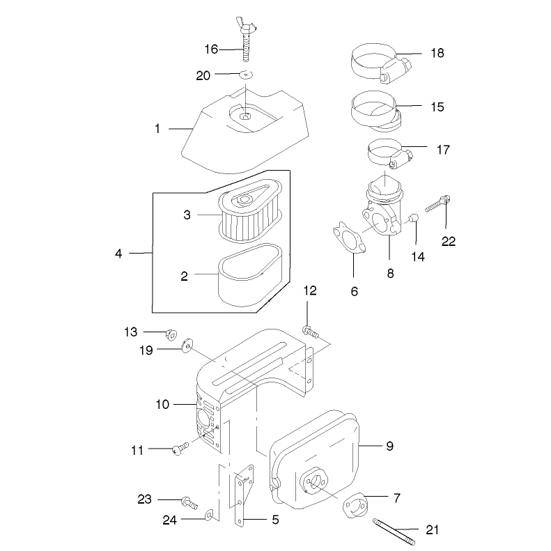 Air Filtermuffler Assembly