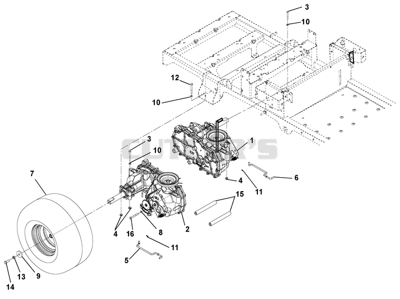 Transaxle, Dump Valves And Rear Wheels