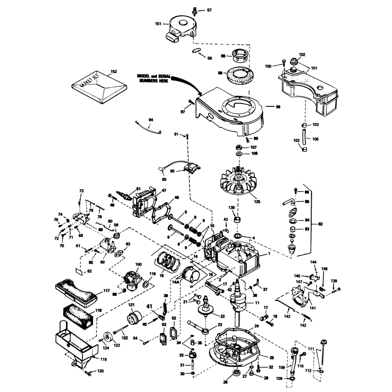 Engine Tecumseh Model No Tvs90-43228d Continued Used on Units with Serial No 6000101 - 6001259