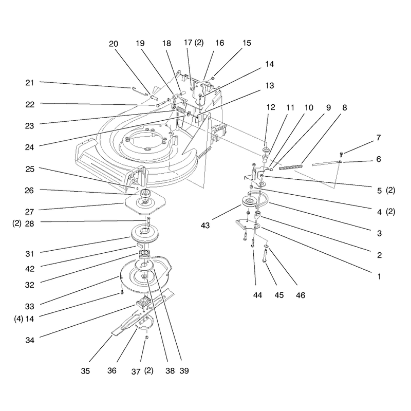 Blade And Brake Assembly
