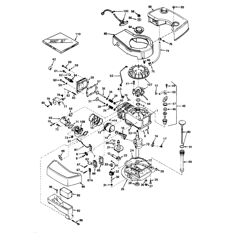 Engine Tecumseh Model No Tnt 120-12007a Model No 20644 and 20657
