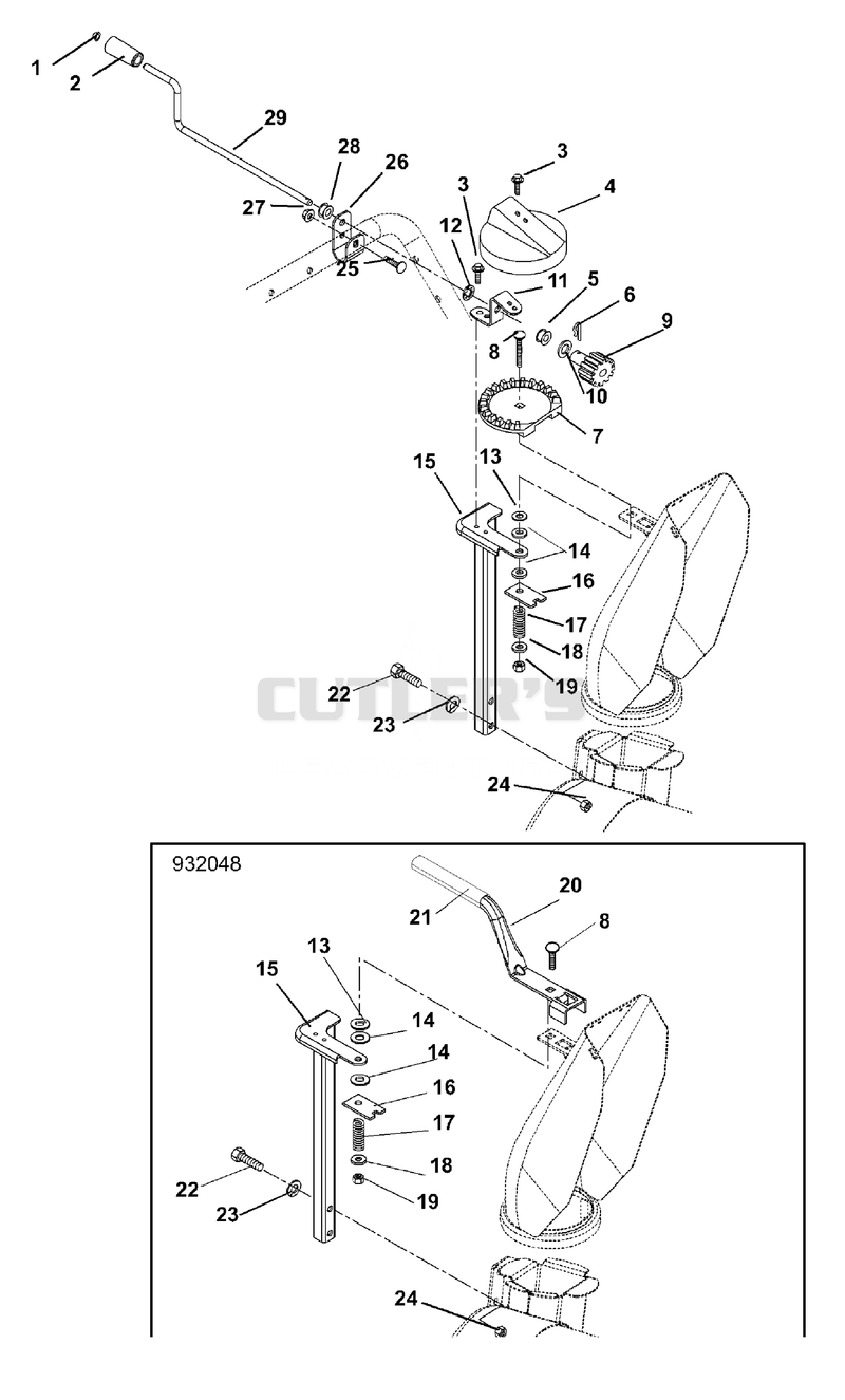 Discharge Chute Crank
