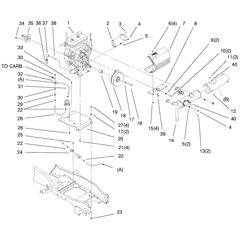 Liquid Cooled Gas Engine Assembly
