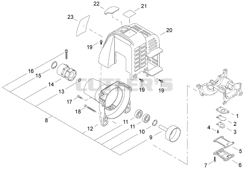 Engine Cover, Fan Cover, Reed Valve