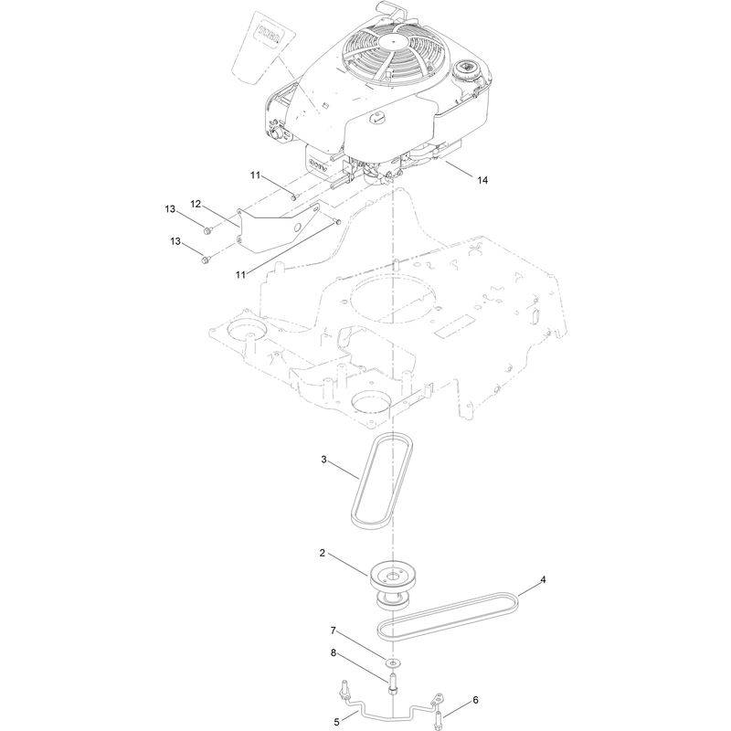 Engine and Belt Assembly