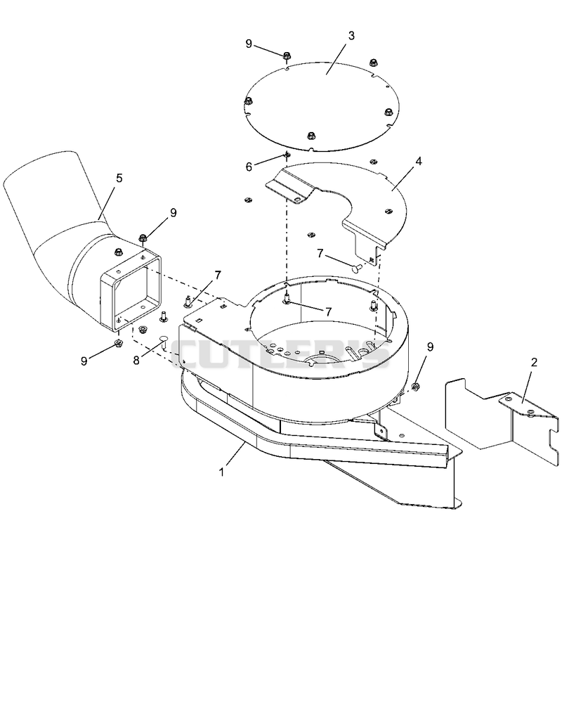 Baffle And Blower Housing - 52"