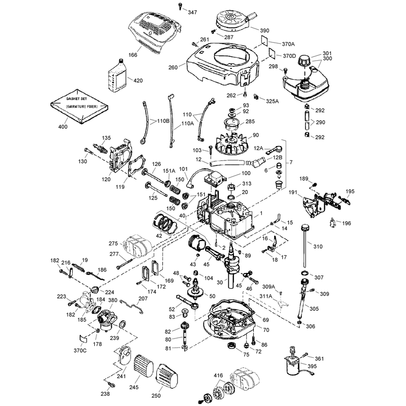 Engine Assembly No 1 Tecumseh LV195EA-362004D