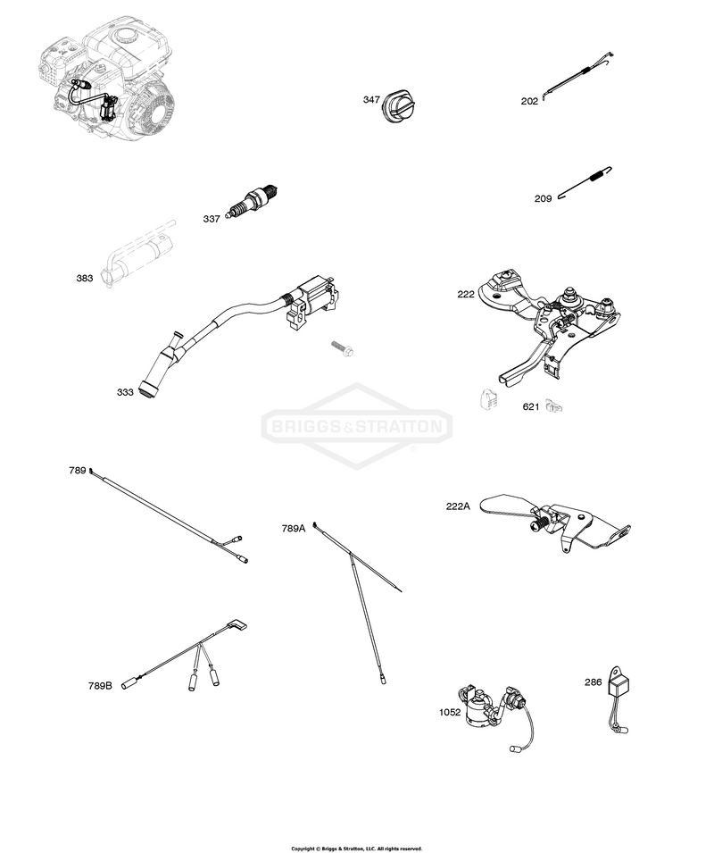 Armature, Controls, Electrical System, Governor Spring, Ignition, Spark Plug