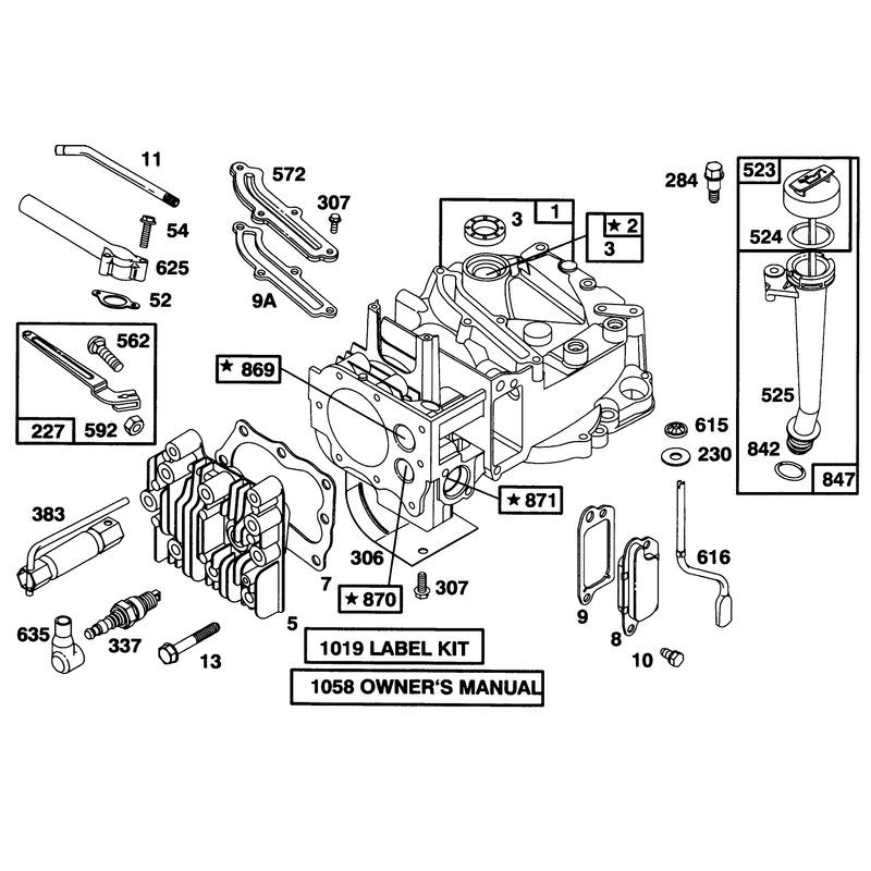 Engine Briggs and Stratton Model 128807-0658-01