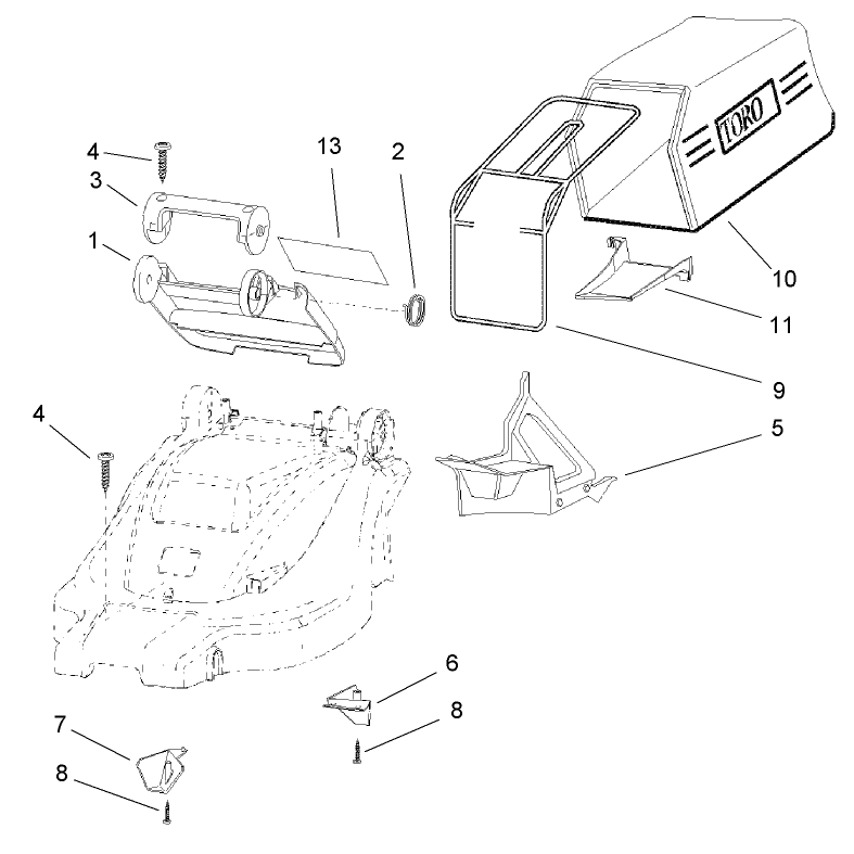 Bag and Recycling Assembly