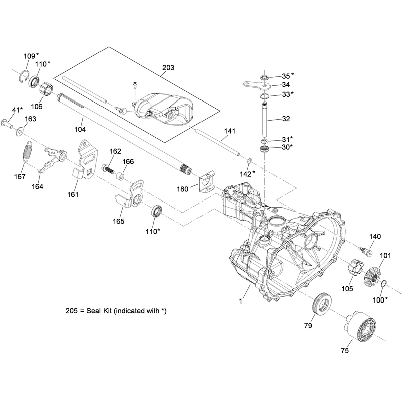 Main Housing and Shaft Transmission Assembly No 119-5386