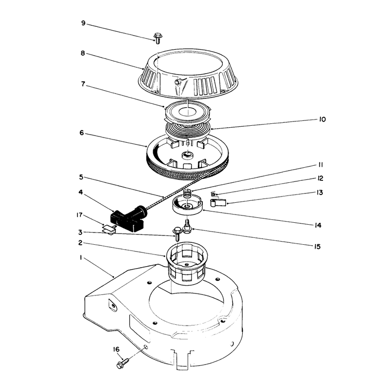 Recoil Assembly (engine Model No. 47pl0-2)