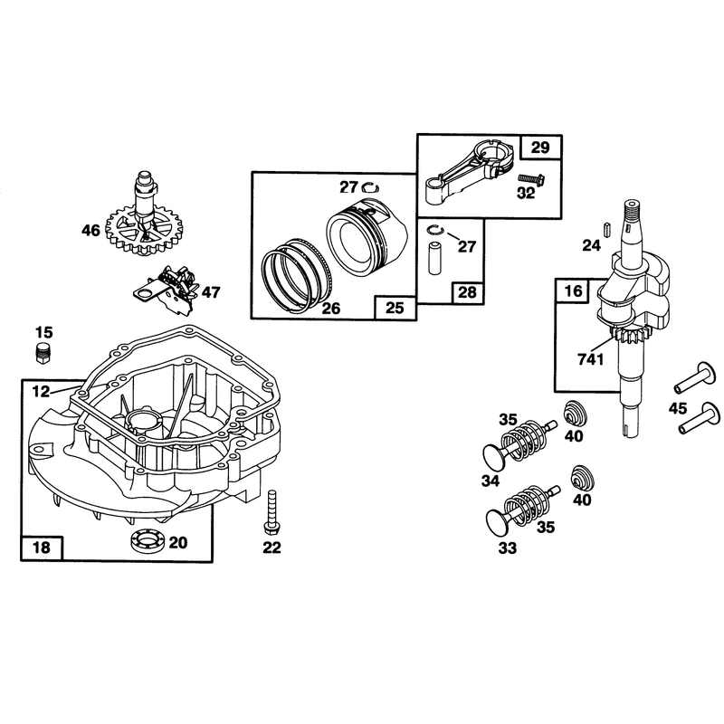 Engine Briggs and Stratton Model 128802-0615-01