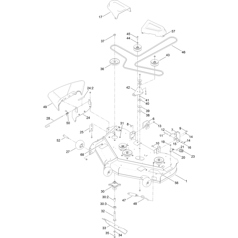 50 Inch Deck Assembly
