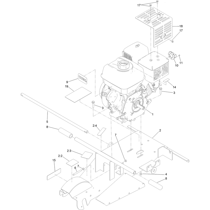 Engine and Frame Assembly