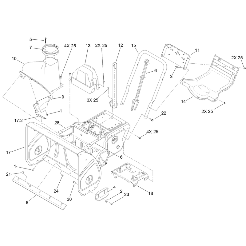 Frame, Housing and Bypass Assembly
