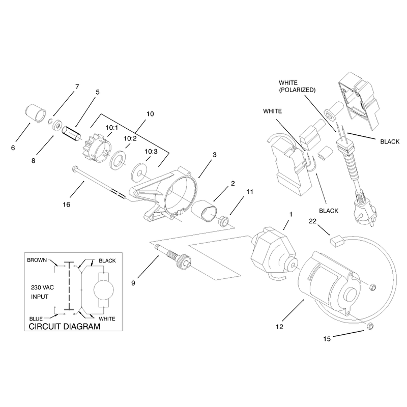 Starter Assembly (230 Volt)(Model No. 38183 only)