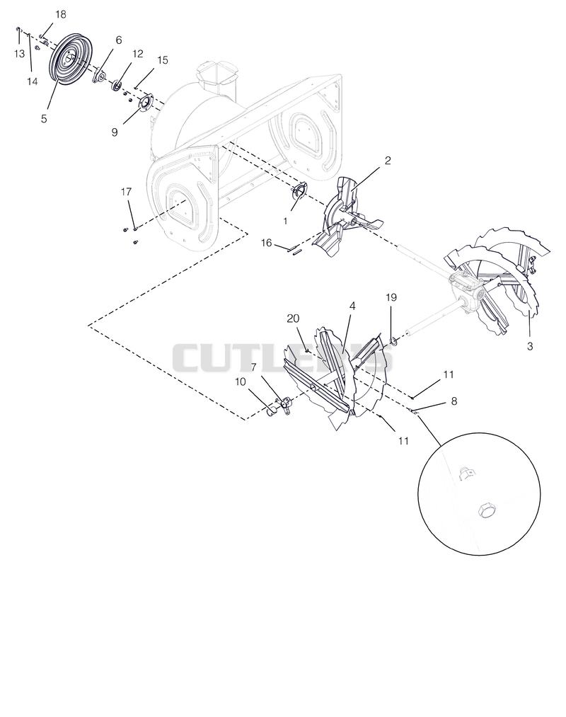 Auger And Impeller - 28"