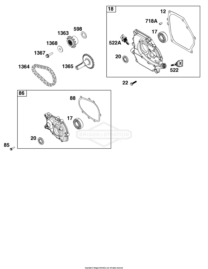 Crankcase Cover/Sump and Lubrication Group