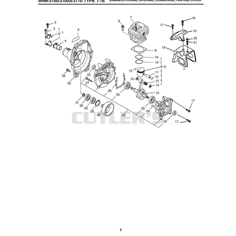 ENGINE/EXTERNAL, INTERNAL, CRANKCASE, FAN HSG. COVER