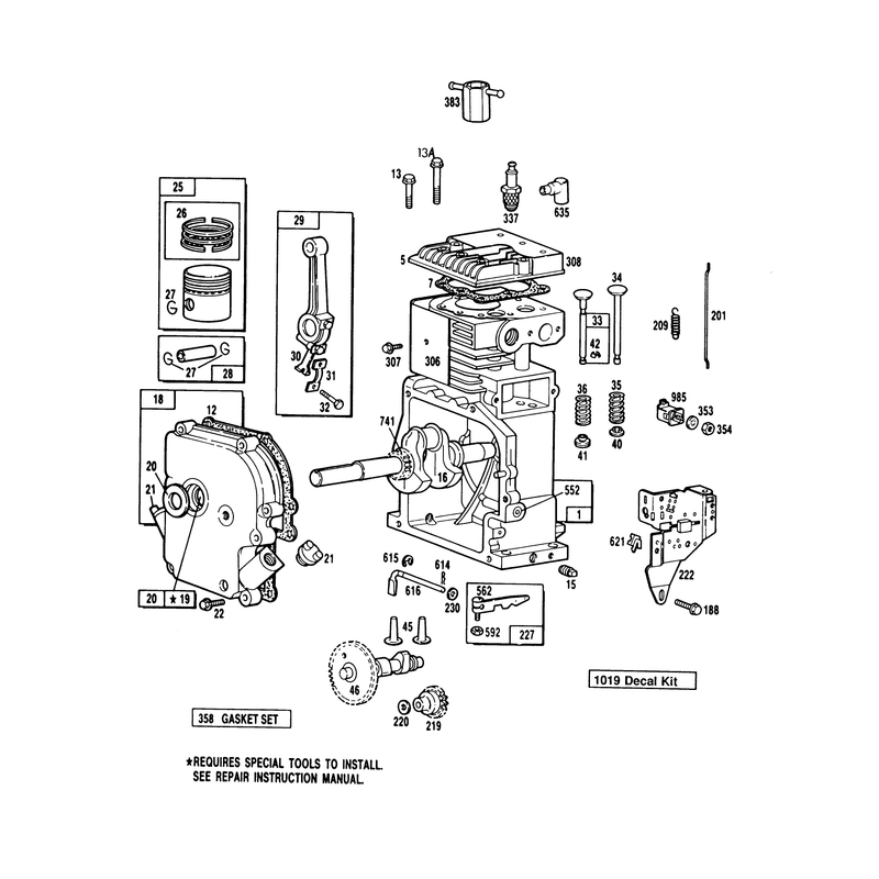 Engine Briggs & Stratton Model 190406 Type 3083-01