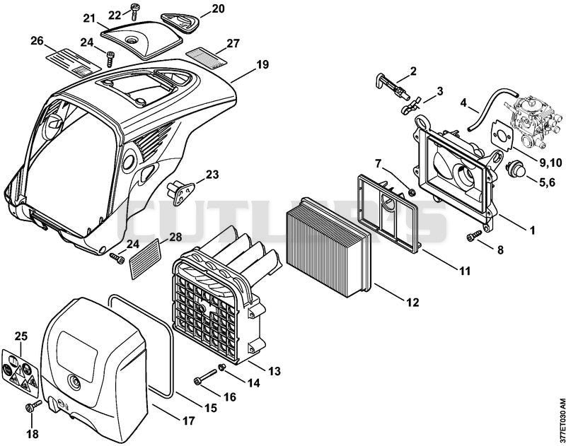 Air filter, Shroud